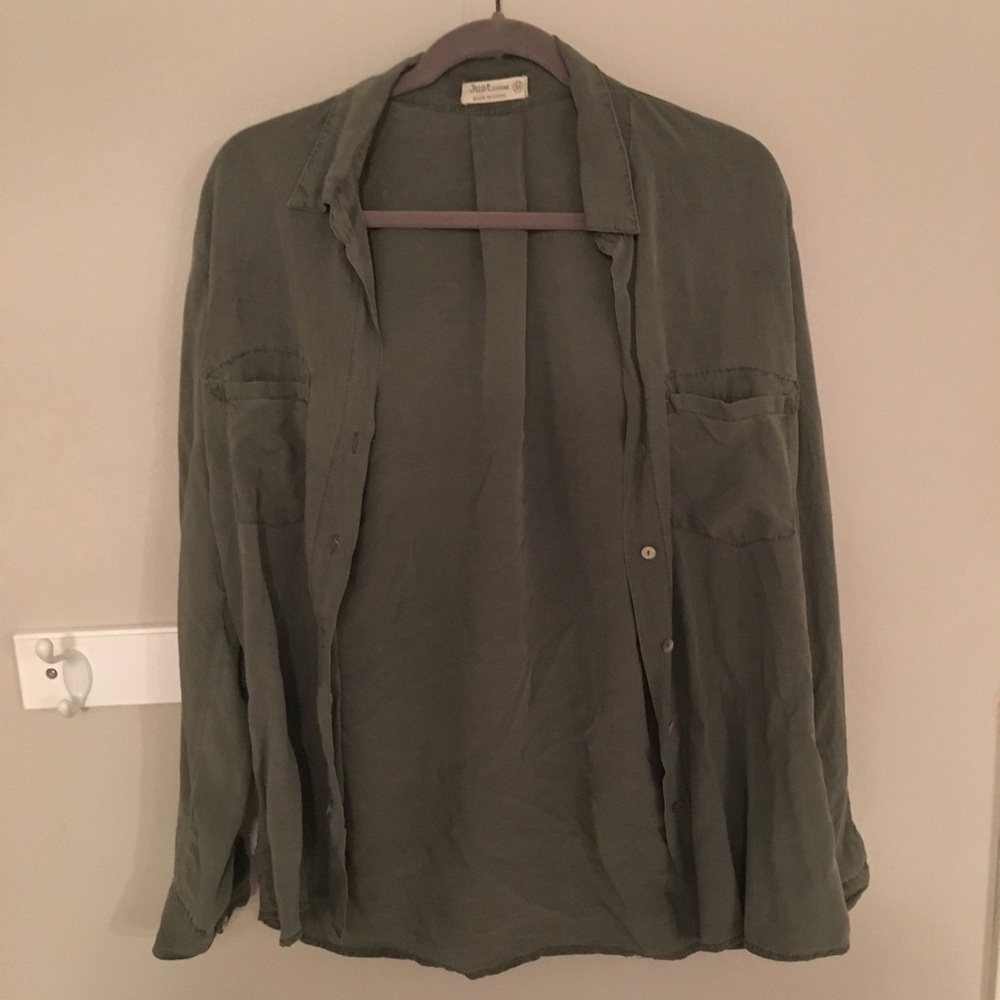 Olive Button Down